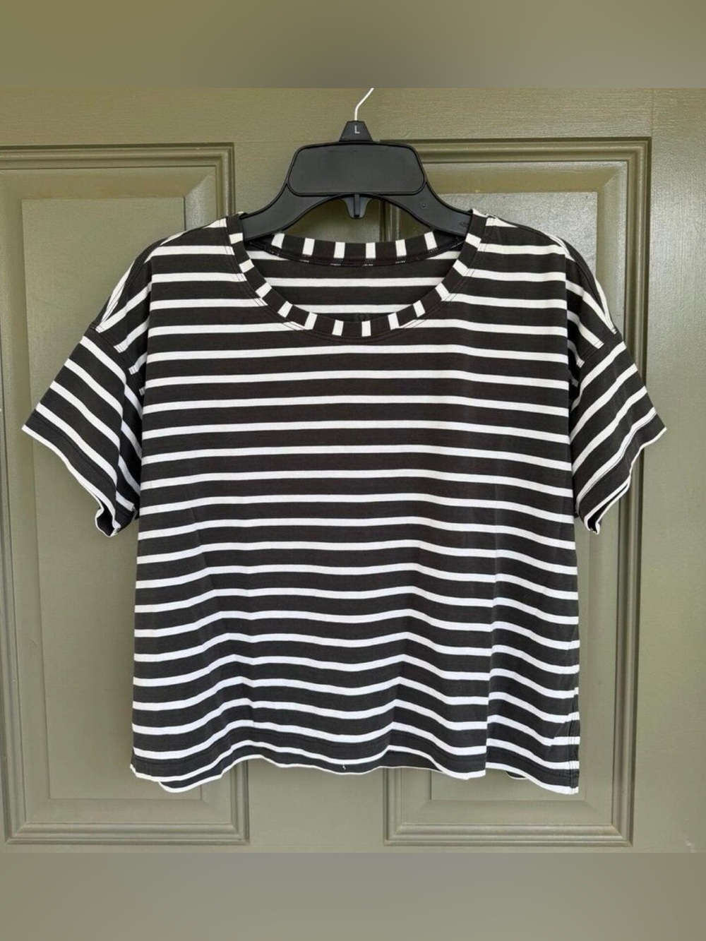 Lululemon Cates Crop Tee Striped